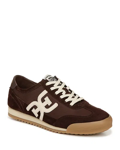 Sam Edelman Ivey Lace Up Sneaker Cafe Noir Brown Nylon In Brown