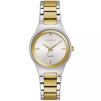 Caravelle Women's Modern Silver Dial Watch In Metallic