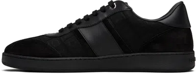 Ferragamo Black Signature Low-top Sneakers In Black