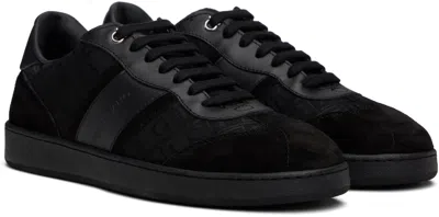 Ferragamo Black Signature Low-top Sneakers In Black