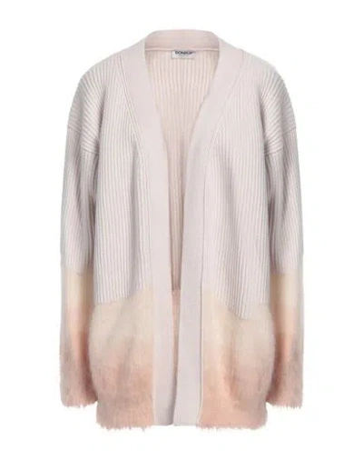 Dondup Woman Cardigan Off White Size 6 Wool, Mohair Wool, Polyamide In Pink