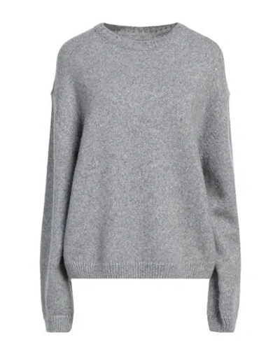 True Religion Woman Sweater Light Grey Size M Wool, Metallic Fiber, Polyamide In Gray