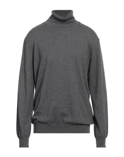 Dondup Man Turtleneck Grey Size 46 Cashmere, Silk In Gray