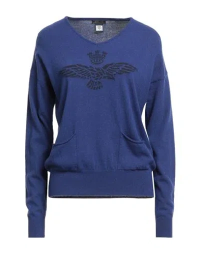 Aeronautica Militare Woman Sweater Blue Size S Viscose, Wool, Polyamide, Cashmere In Blue