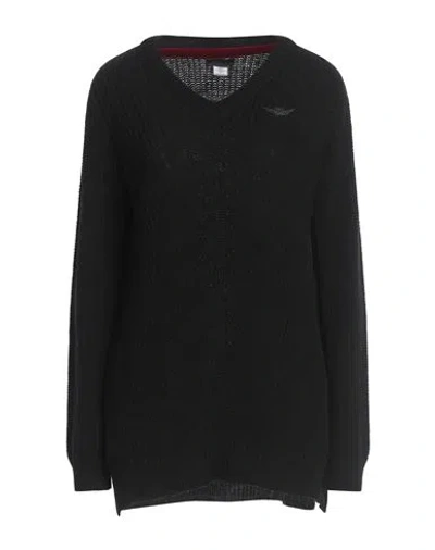 Aeronautica Militare Woman Sweater Black Size L Wool, Viscose, Polyamide, Cashmere In Black
