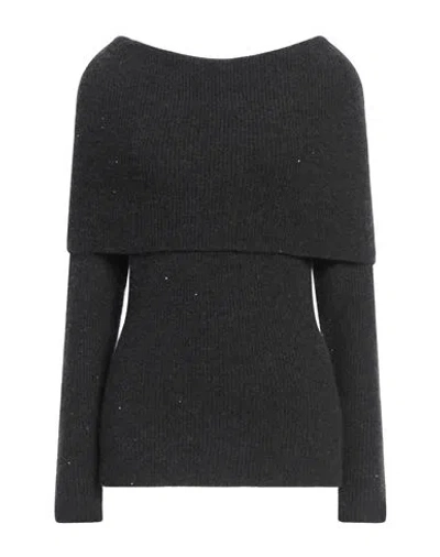 Fabiana Filippi Woman Sweater Charcoal Size 10 Virgin Wool, Silk, Cashmere, Alpaca Wool, Polyester In Gray
