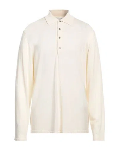 Seven Gauge Man Sweater Ivory Size 5 Wool, Silk In Neutral