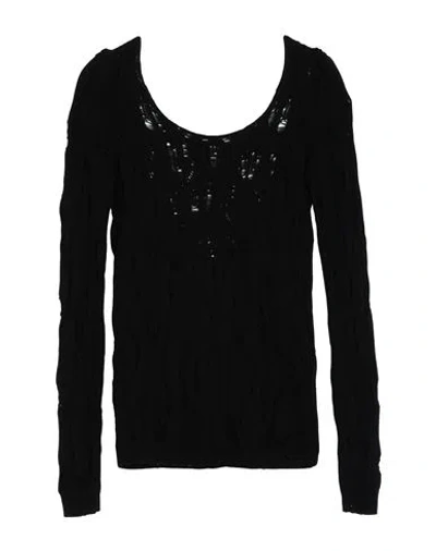 Miista Woman Sweater Black Size 2 Viscose, Polyester In Black