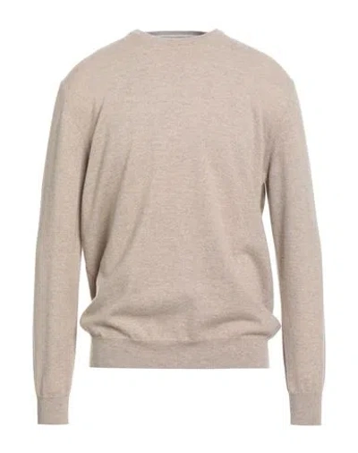 Kangra Cashmere Kangra Man Sweater Taupe Size 46 Cashmere In Nude