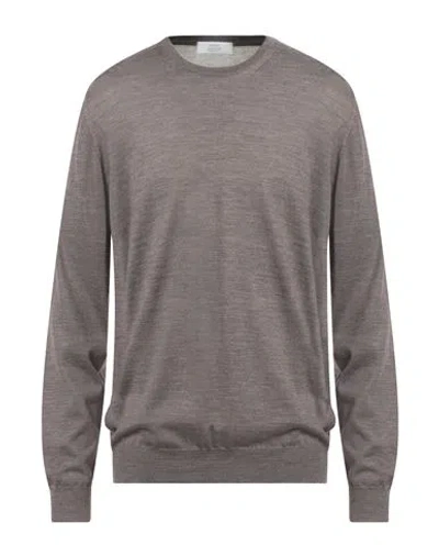 Mauro Ottaviani Man Sweater Light Brown Size 48 Merino Wool In Gray