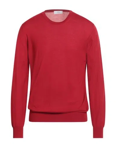 Mauro Ottaviani Man Sweater Red Size 44 Merino Wool In Red