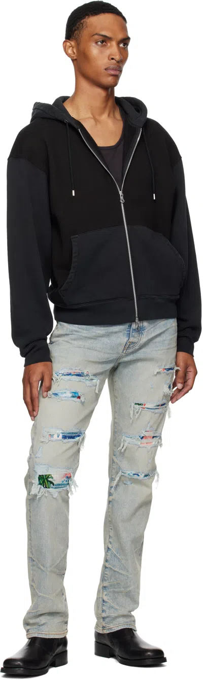 Amiri Clay Indigo Thrasher Lunar New Year Jeans In Gray