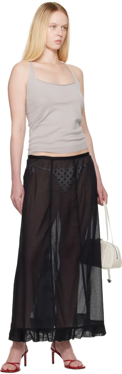 Paloma Wool Black Andolini Maxi Skirt In Black