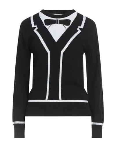 Thom Browne Woman Sweater Black Size 6 Cashmere, Viscose In Black