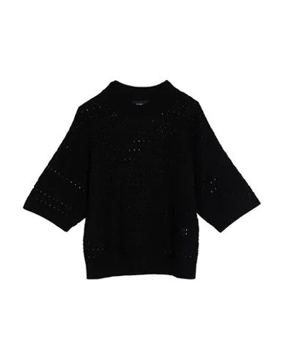 Alpha Studio Woman Sweater Black Size 10 Wool, Viscose, Polyamide, Cashmere