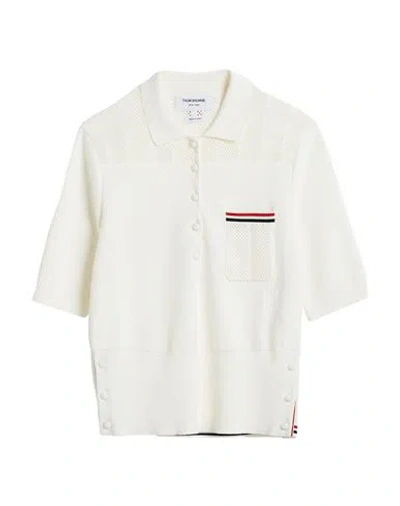 Thom Browne Woman Sweater Ivory Size 8 Cotton In White