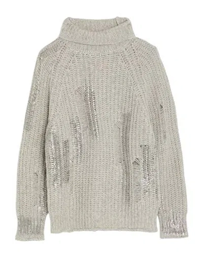 Alpha Studio Woman Turtleneck Beige Size 12 Wool, Recycled Polyamide, Alpaca Wool In Neutral