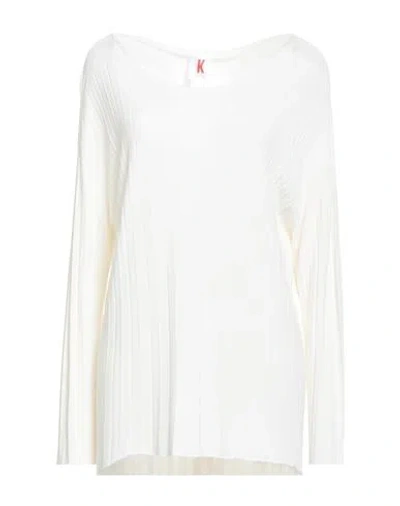 Kontatto Woman Sweater Ivory Size Onesize Viscose, Polyester In White