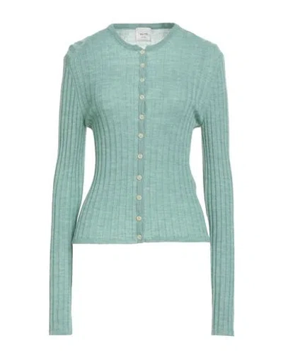 Alysi Woman Cardigan Light Green Size L Wool, Acrylic In Green