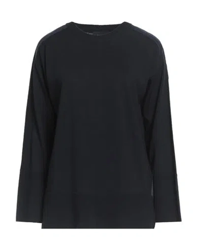 Alpha Studio Woman Sweater Midnight Blue Size 12 Merino Wool In Black