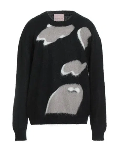 An Other Date Man Sweater Black Size Xl Acrylic, Polyamide, Mohair Wool In Black