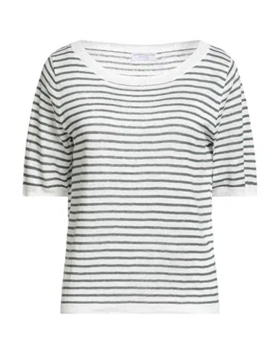 Majestic Filatures Woman Sweater White Size 1 Linen In Gray