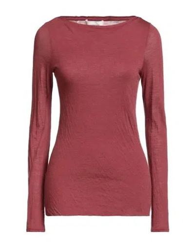 Liviana Conti Woman Sweater Brick Size M Wool, Polyamide In Burgundy