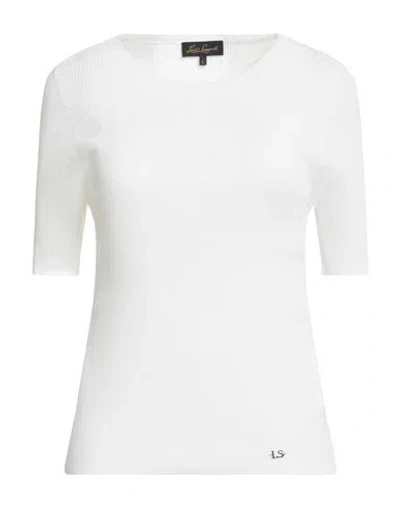 Luisa Spagnoli Woman Sweater White Size Xl Viscose, Polyamide In White