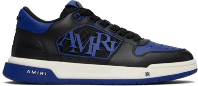 Amiri Low Top Perforated Leather Sneakers In Black