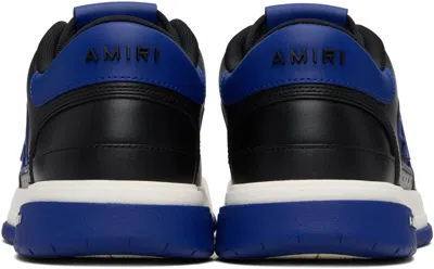 Amiri Low Top Perforated Leather Sneakers In Black