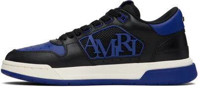 Amiri Low Top Perforated Leather Sneakers In Black