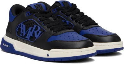 Amiri Low Top Perforated Leather Sneakers In Black