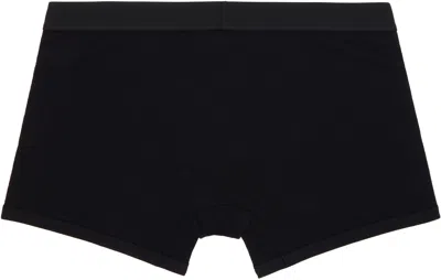 Versace Black 90s Vintage Logo Ribbed Boxer Briefs In Black