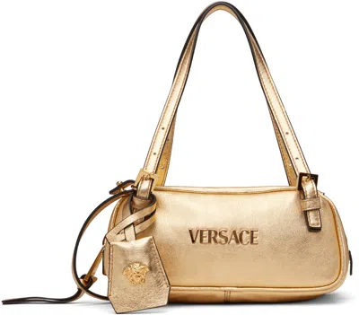 Versace Gold '' Tag Bowling Metallic Mini Bag