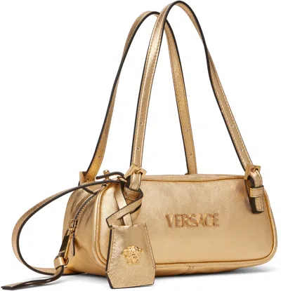 Versace Gold '' Tag Bowling Metallic Mini Bag