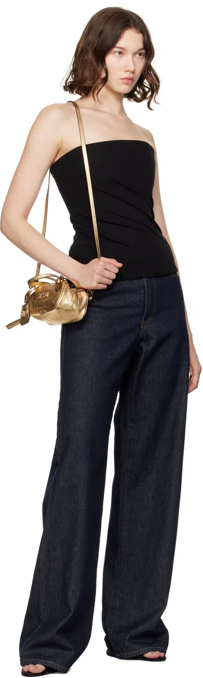Versace Gold '' Tag Bowling Metallic Mini Bag