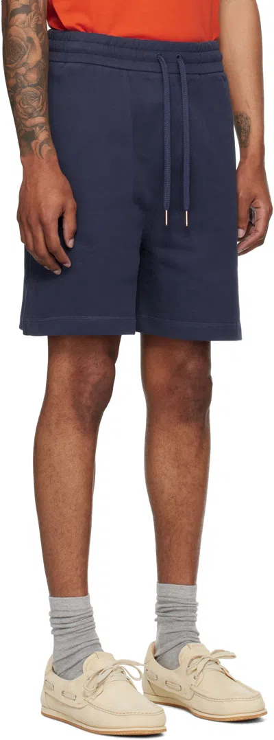 Moncler Genius Moncler X Gilga Farm Navy Drawstring Shorts In Blue