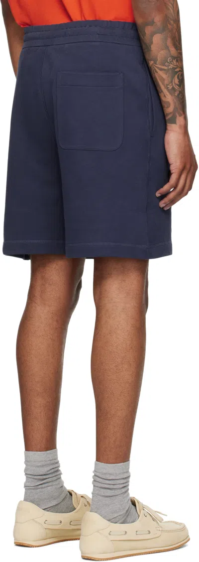 Moncler Genius Moncler X Gilga Farm Navy Drawstring Shorts In Blue