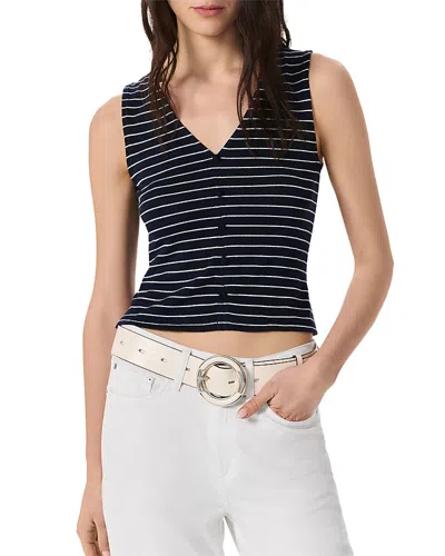 Rag & Bone Knit Striped Vest Top In Blue