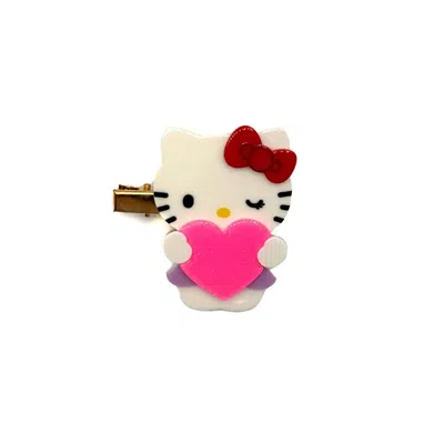 Irregular Choice Hello Kitty Happiness Hair Slide In Ivory/pink
