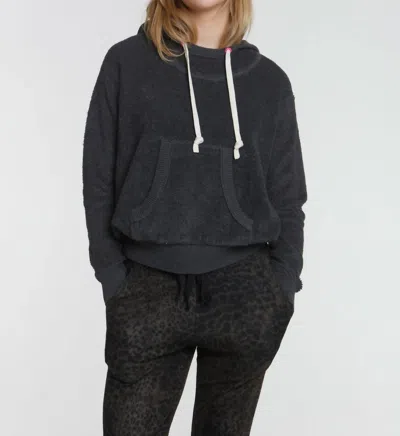 Label+thread Women's Terry Hoodie In Charcoal In Black