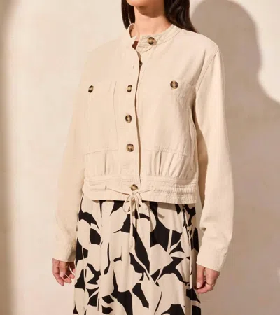 Tribal Button-front Jacket In French Oak In Neutral