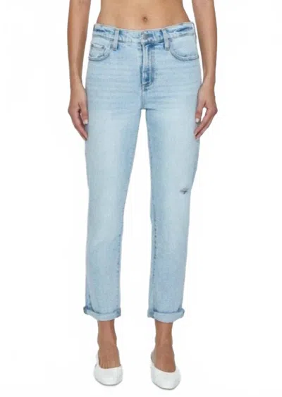 Pistola Riley Mid Rise Relaxed Girlfriend Jeans In Saint Vincent In Blue