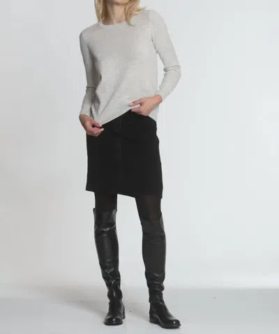 Label+thread Haley Knit Skirt In Black/charcoal In Black