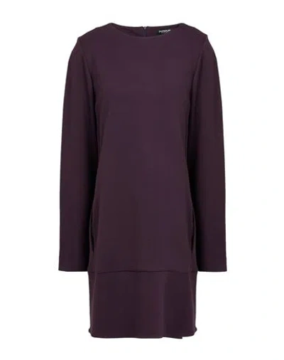 Dondup Woman Mini Dress Plum Size 6 Viscose, Polyamide, Elastane In Purple