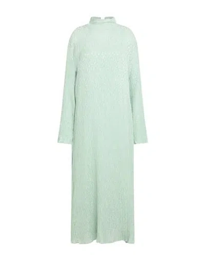 Masscob Woman Maxi Dress Sage Green Size L Polyester In Blue
