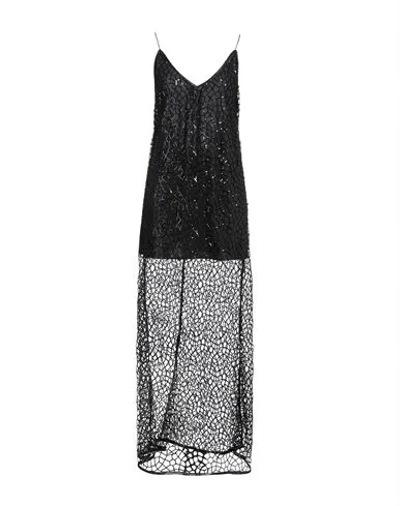 The Nina Studio Woman Maxi Dress Black Size M Polyester In Black