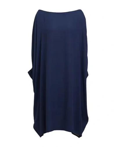 Gianluca Capannolo Woman Midi Dress Navy Size L Polyester In Blue