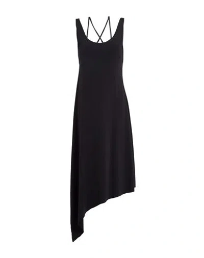 Our Legacy Woman Midi Dress Black Size 8 Polyamide, Elastane In Black