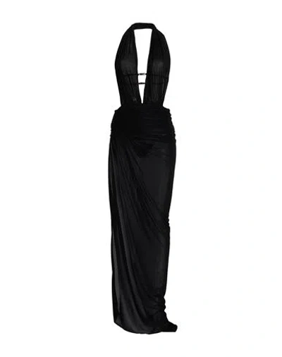 Atlein Woman Maxi Dress Black Size 4 Polyester In Black